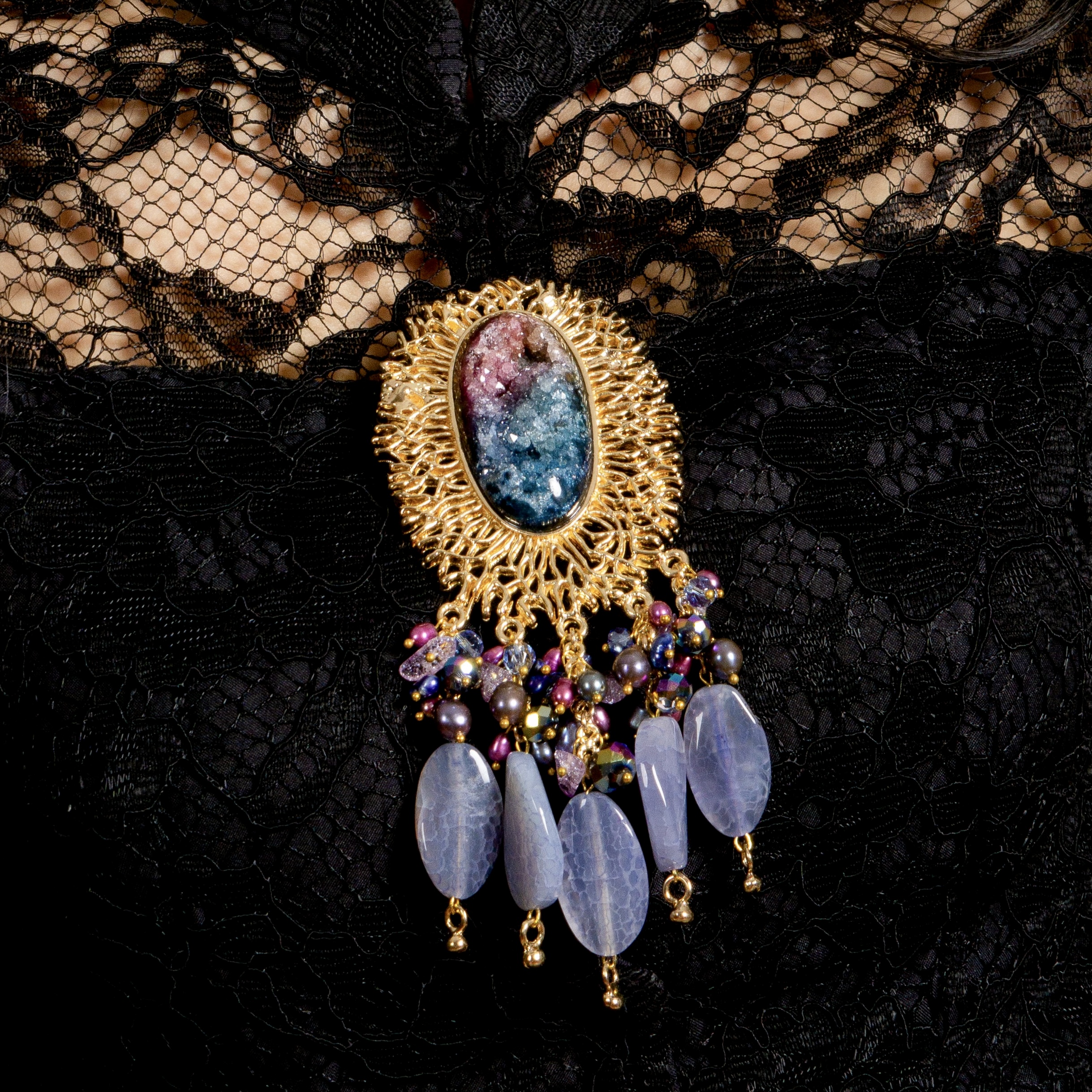 Druzy Brooch